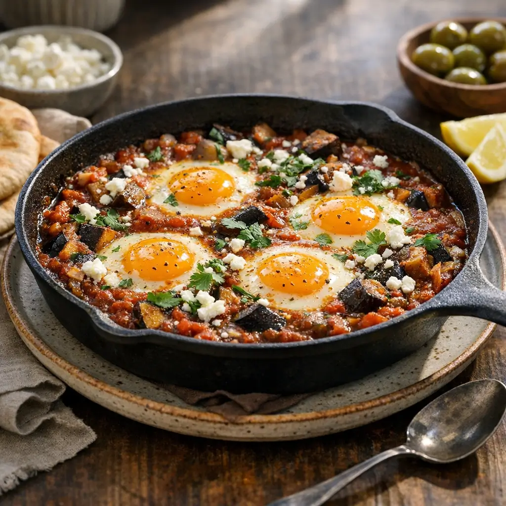 Eggplant Shakshuka in About 40 Minutes, Rich and Cozy