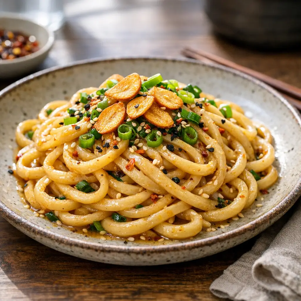 30-Minute Miso Butter Noodles with Crispy Garlic