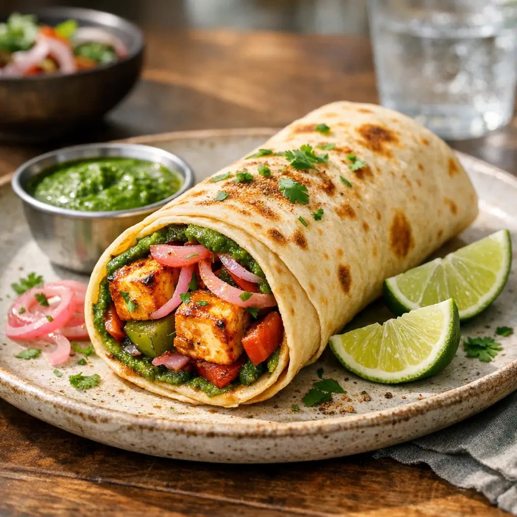Paneer Tikka Wrap in 30 Minutes, Big Street-Style Flavor