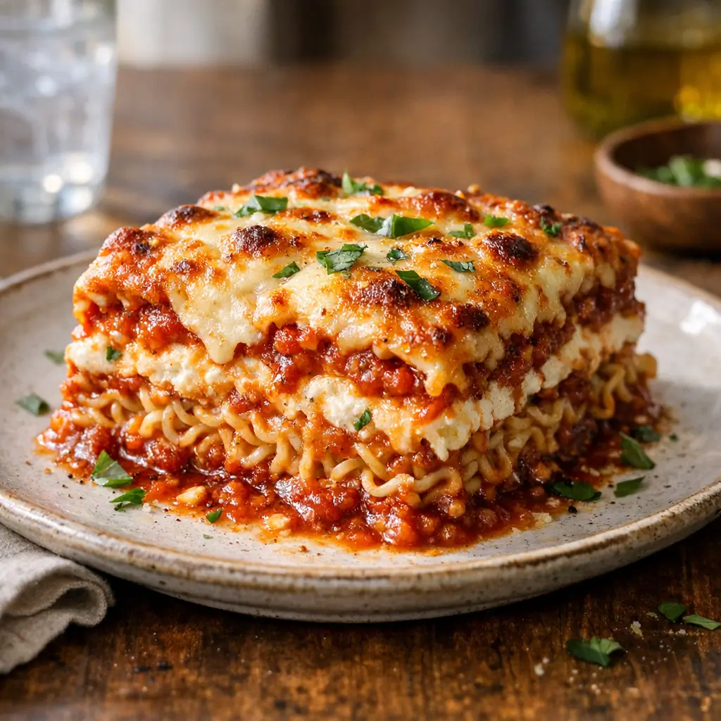 Ramen Lasagna That Satisfies Fast, No Boiling Required