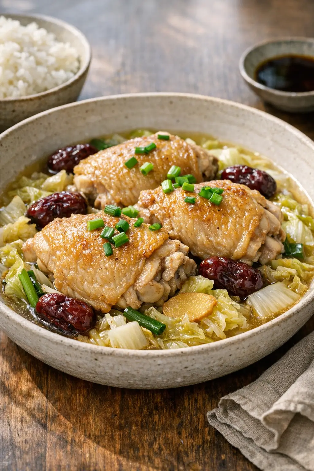 Chinese Waterless Braised Chicken in the Rice Cooker