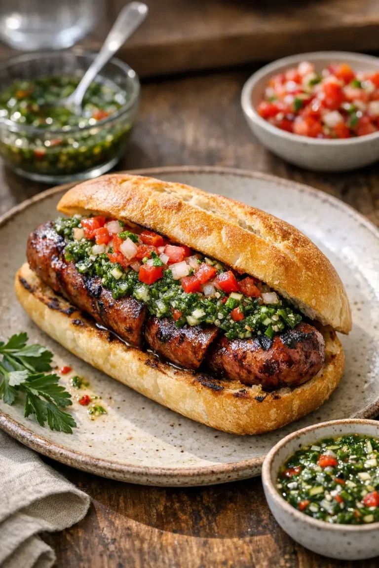 Choripán at Home: Juicy Sausage, Fast Chimichurri