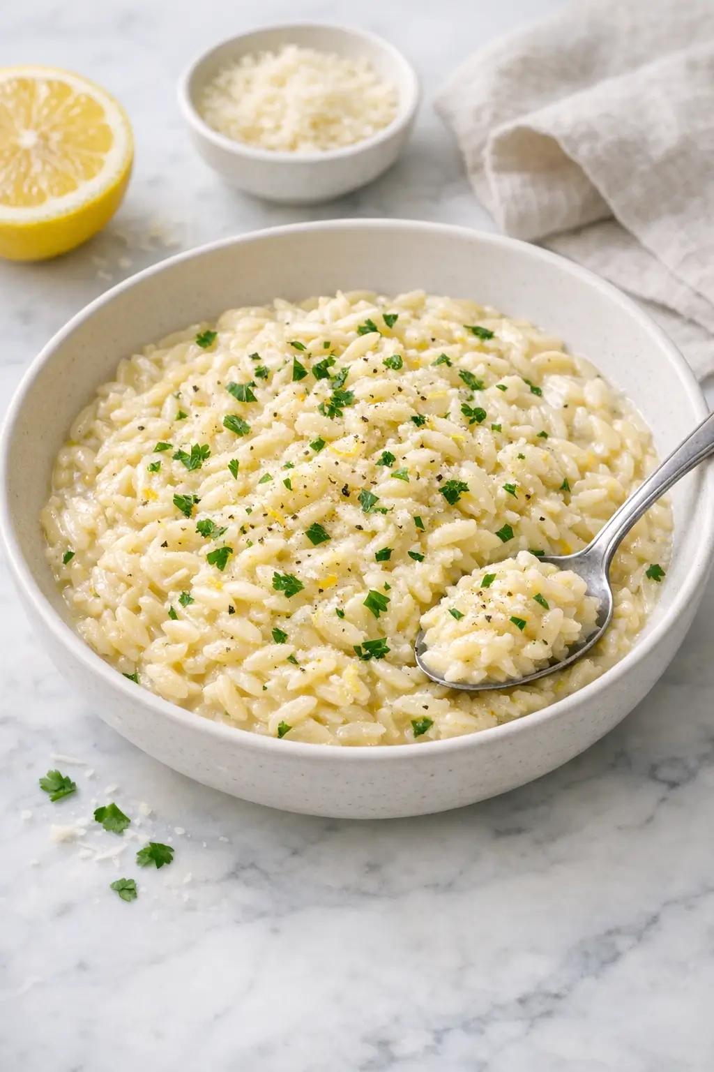 Creamy Lemon Orzo With Parmesan in 25 Minutes