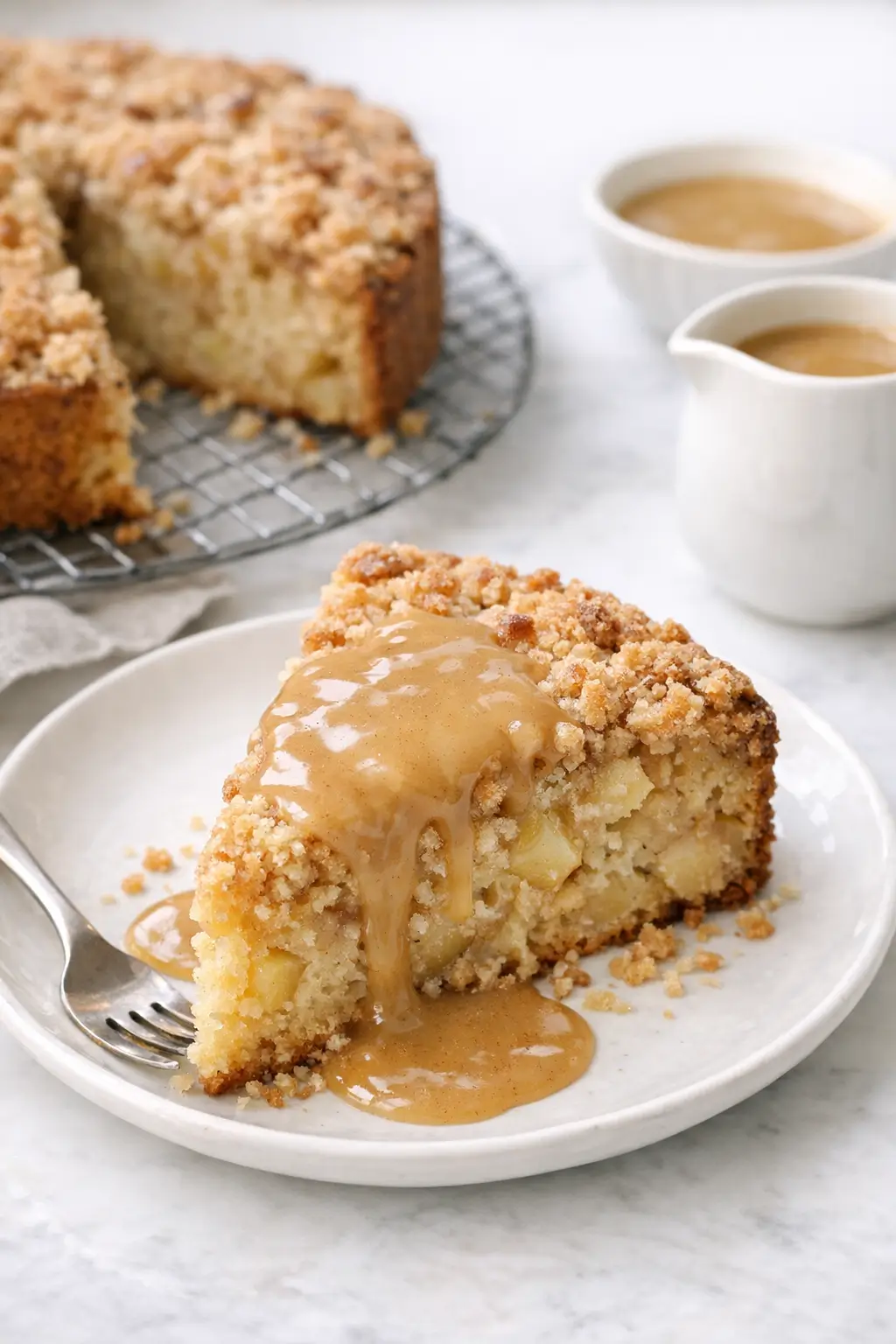 Irish Apple Cake with Brown Sugar Custard Comfort