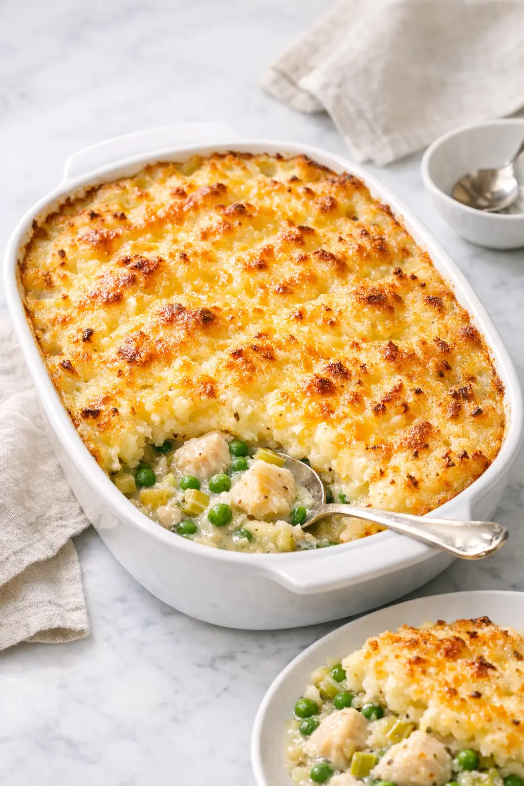 Irish Fish Pie with Leeks and Cheddar Mash