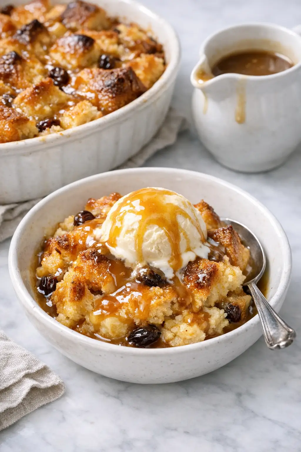 Irish Whiskey Butterscotch Bread Pudding, Oven-Easy