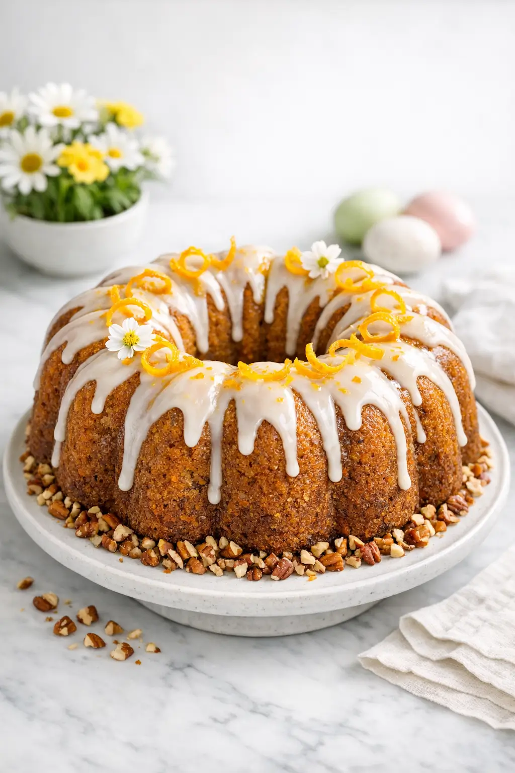 Orange Glazed Carrot Bundt Cake for Easter