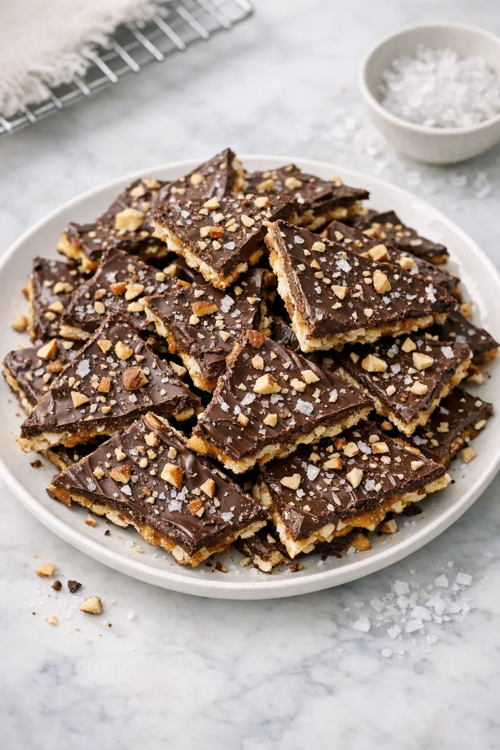 Chocolate Covered Matzo Crunch for Easy Passover