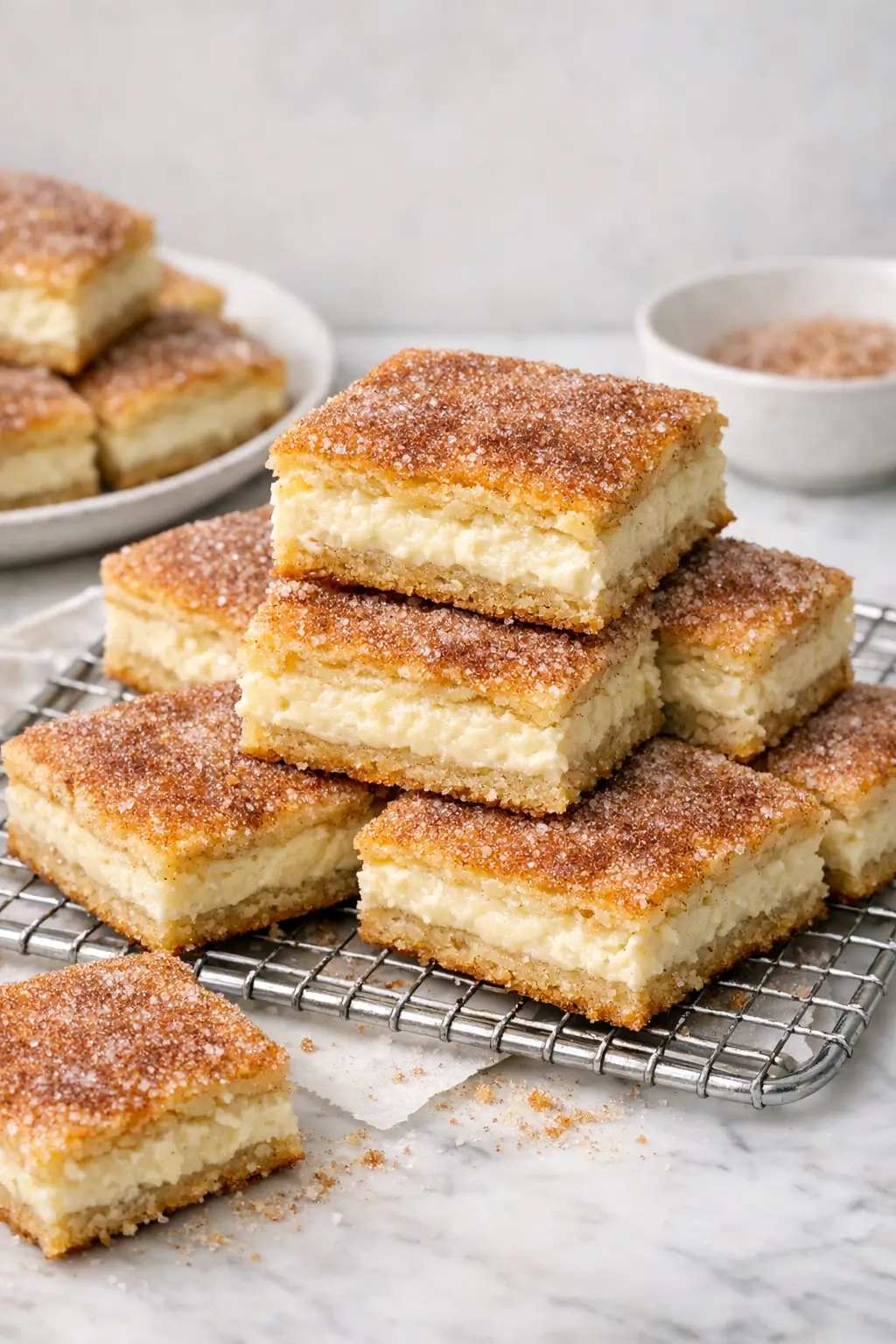 Churro Cheesecake Bars With Cinnamon Sugar Ease