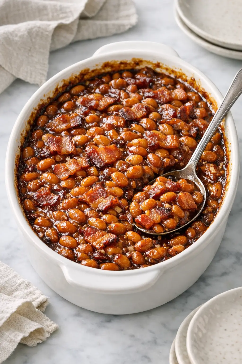 Classic Baked Beans with Bacon and Brown Sugar