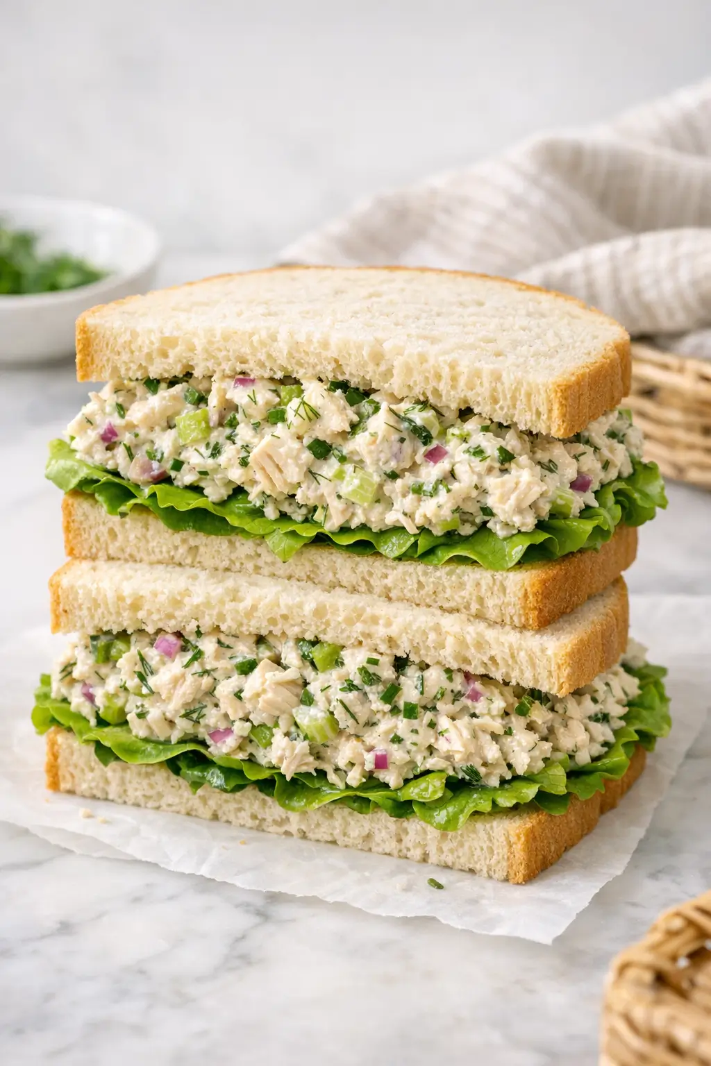 Herby Chicken Salad Picnic Sandwiches Made Easy