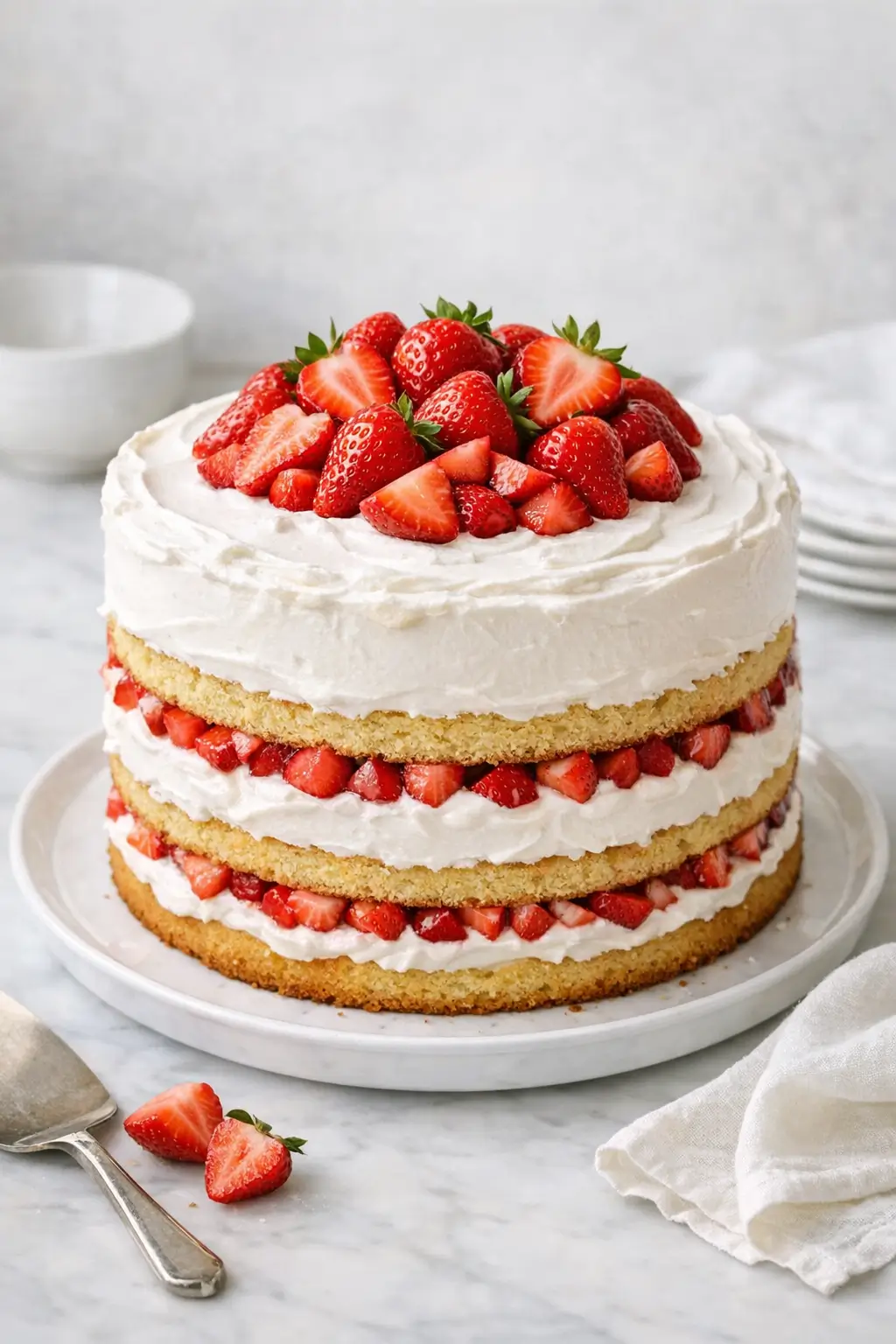 Strawberry Shortcake Layer Cake for Mom