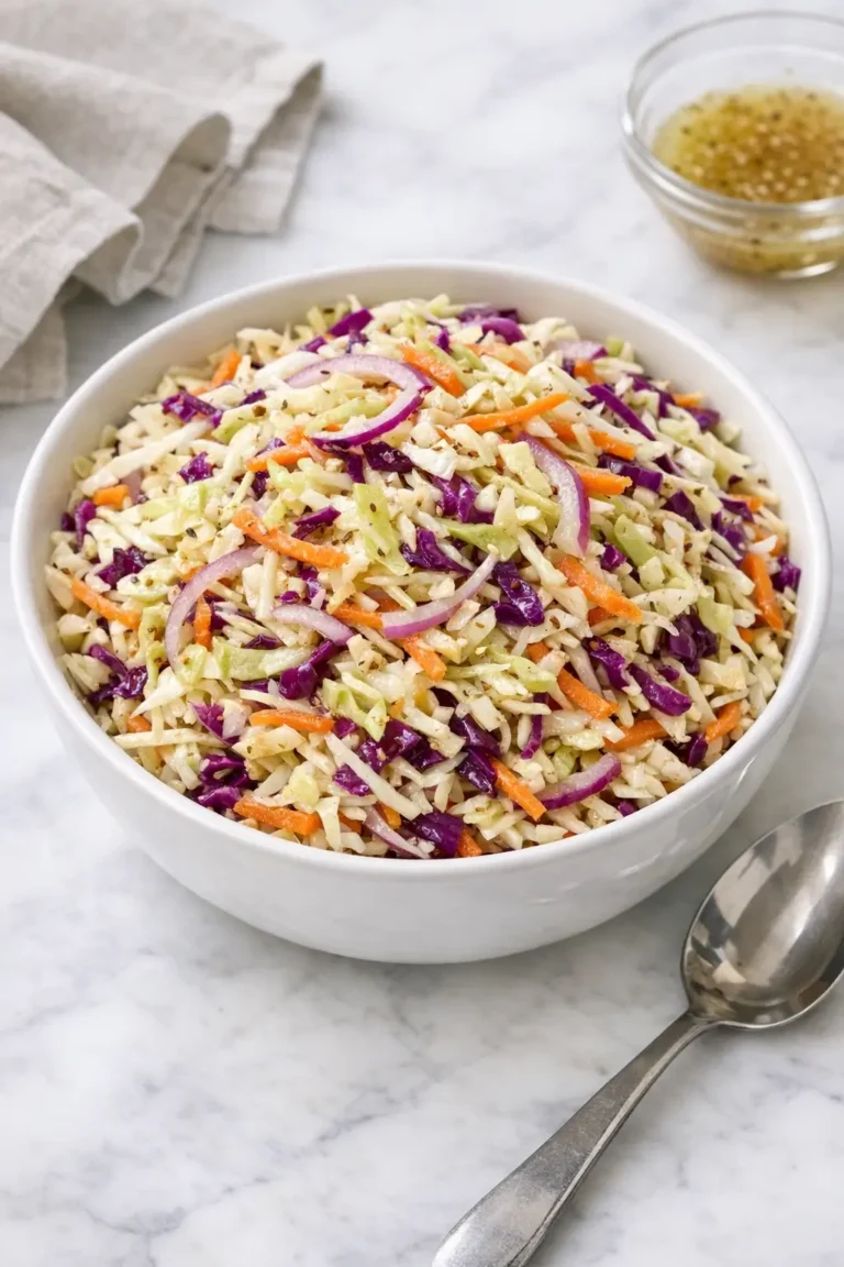 BBQ Coleslaw with Vinegar Dressing Made Easy