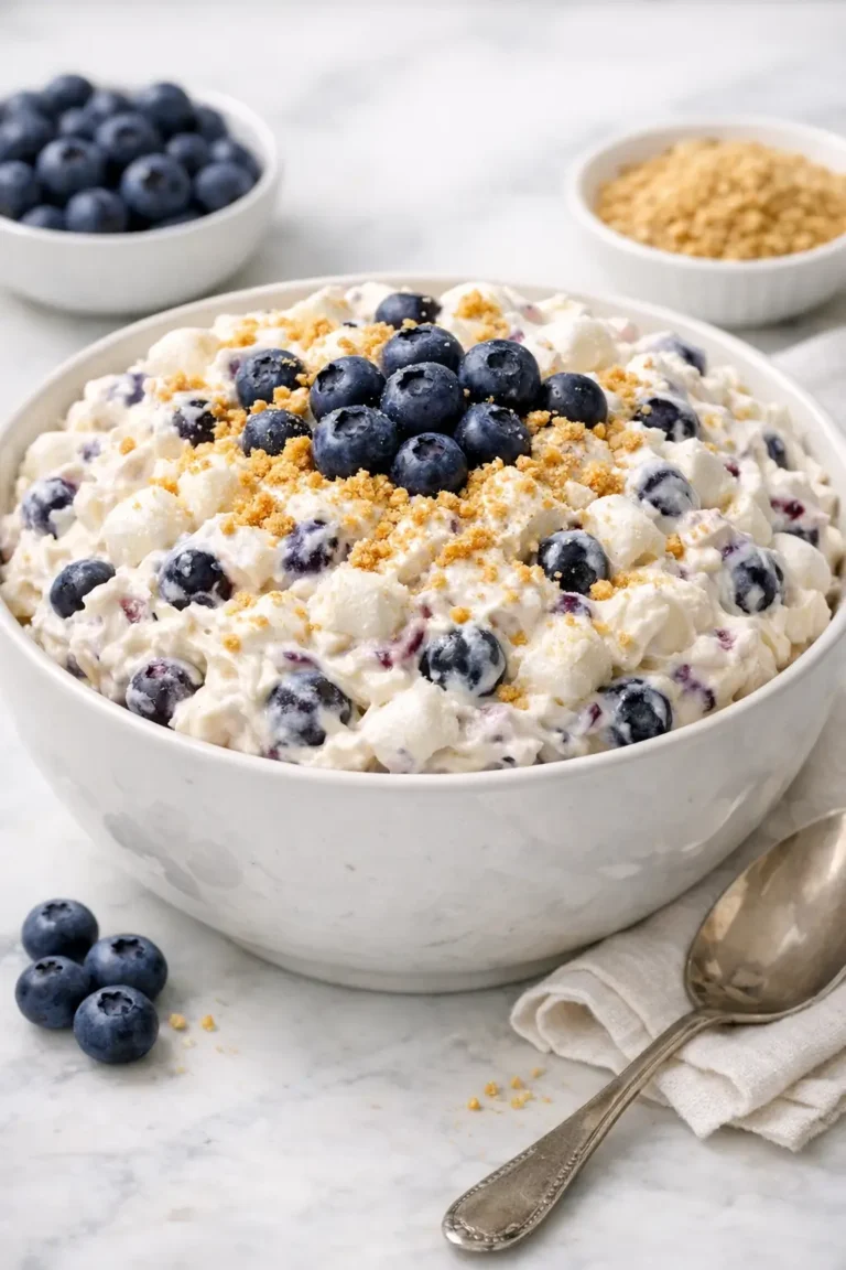 Blueberry Cheesecake Salad for Easy Potluck Desserts