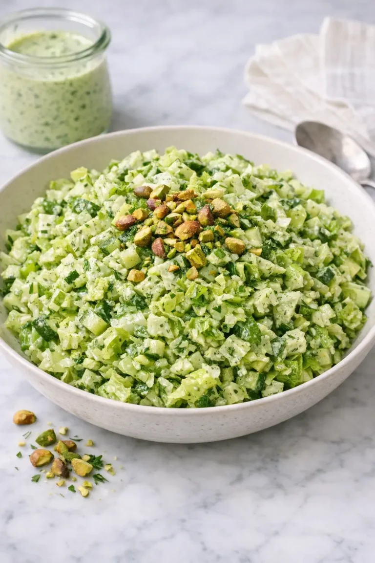 Chopped Iceberg Salad with Green Goddess Dressing