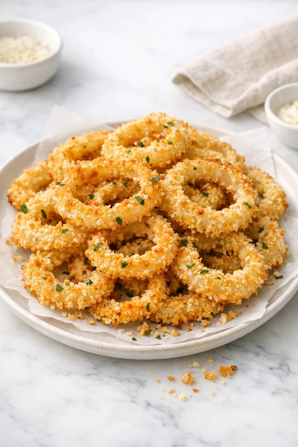Crispy Onion Ring Chips in the Oven Tonight