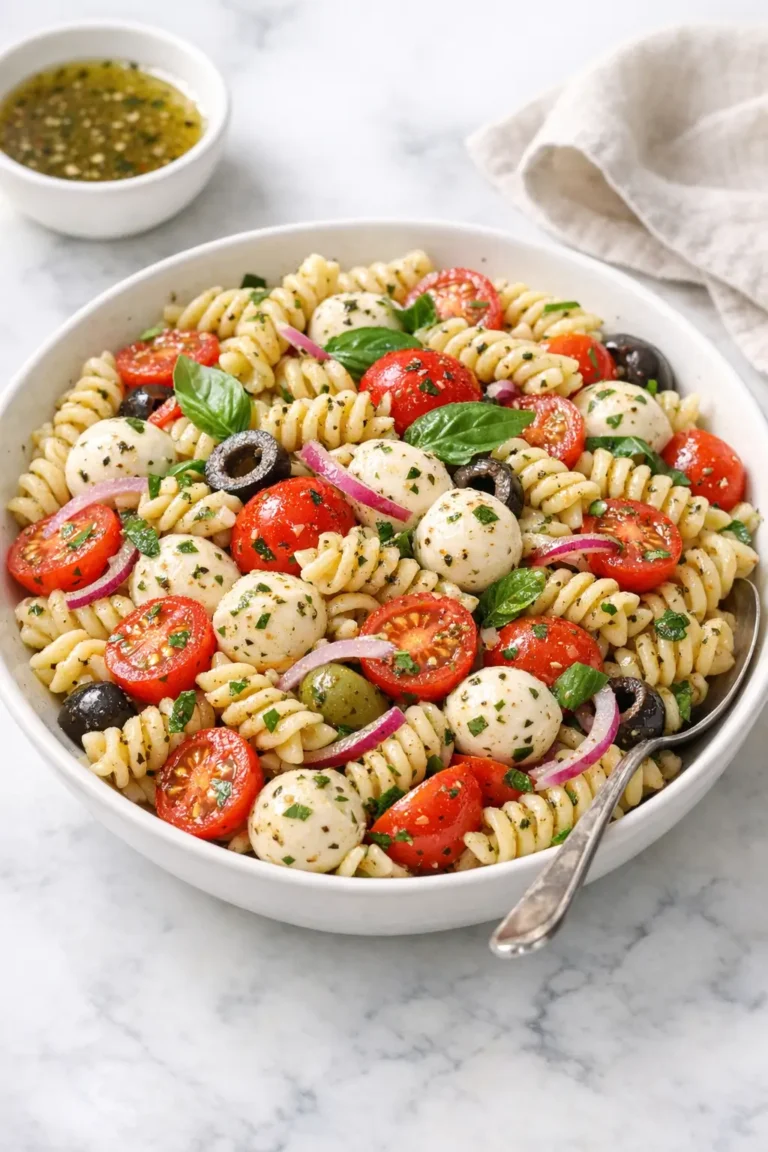 Pasta Salad with Mozzarella and Italian Herbs
