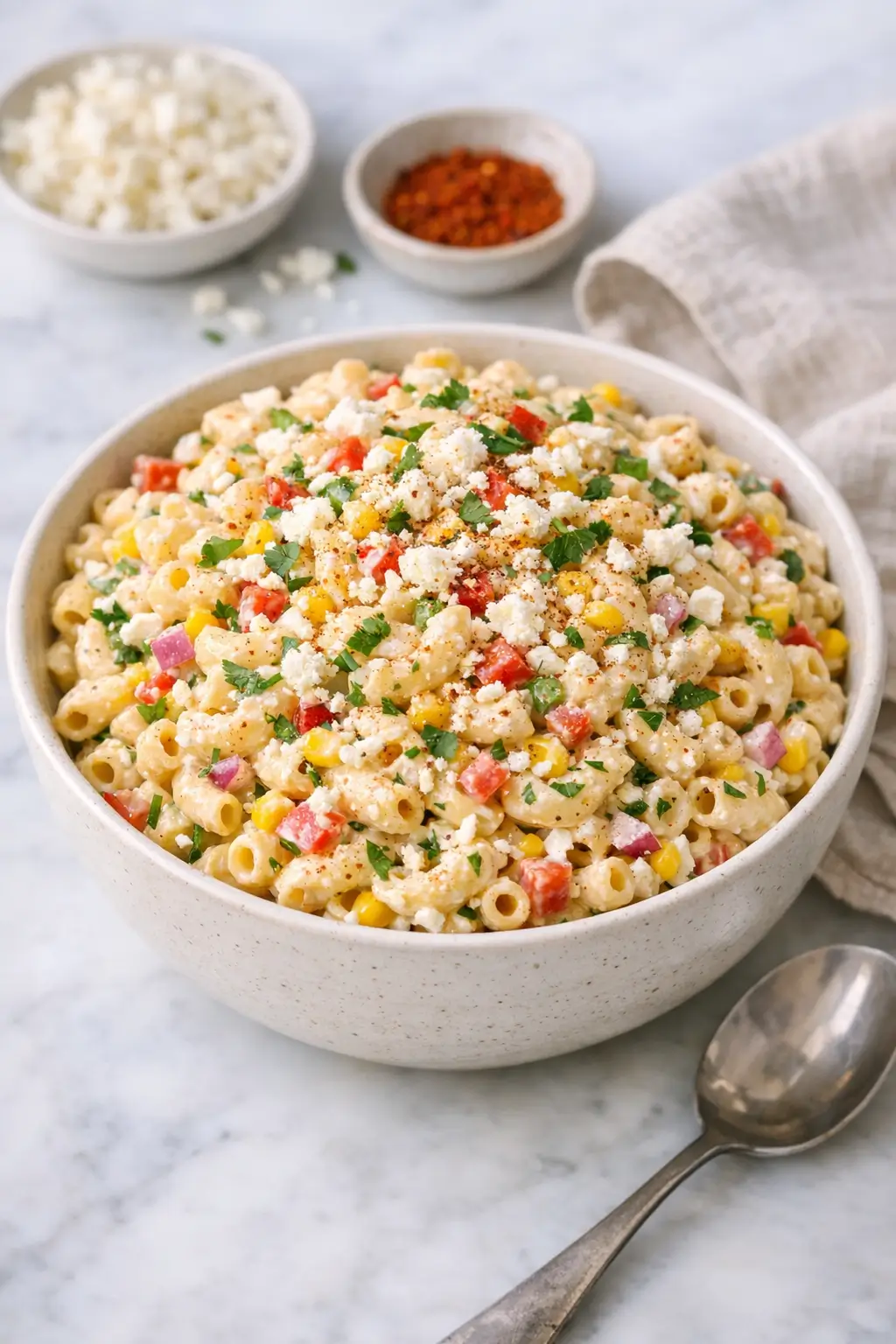 Queso Macaroni Salad for Easy Summer Cookouts