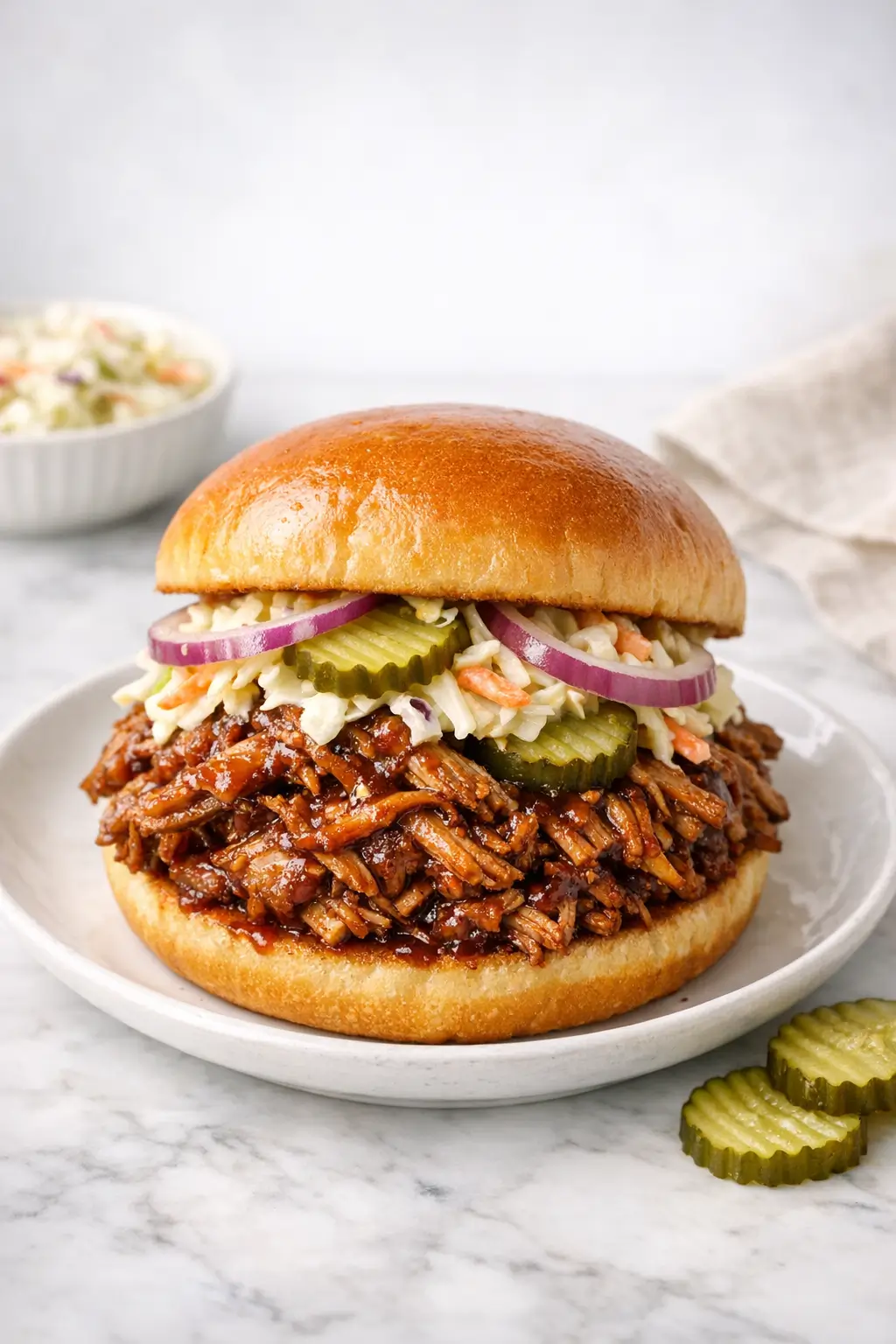 Slow Cooker Pulled Pork Summer Sandwiches Made Easy