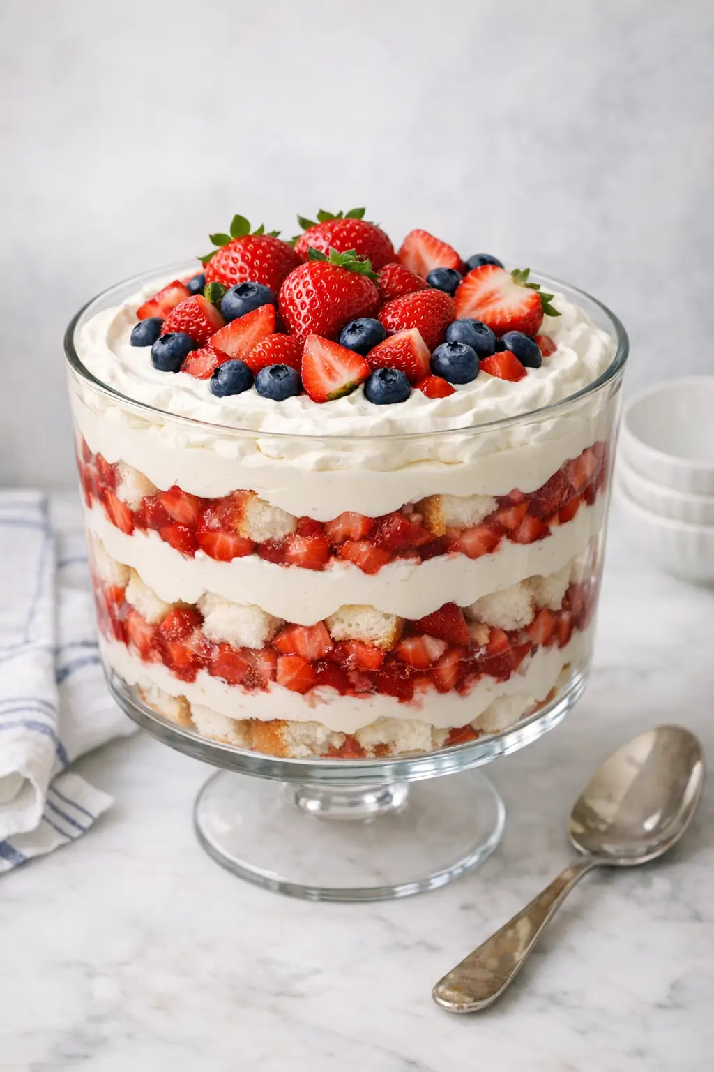 Strawberry Shortcake Trifle for Easy Memorial Day