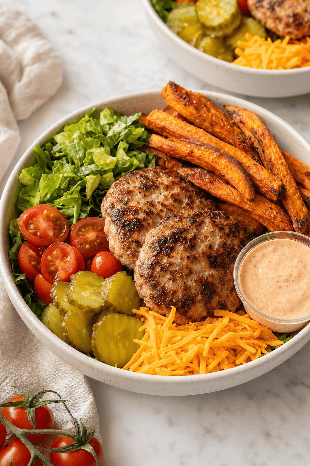 Turkey Burger Meal Prep Bowls for Easier Lunches