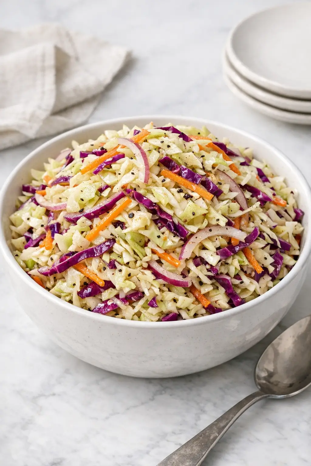 Vinegar Coleslaw for Easy BBQ Sandwich Nights