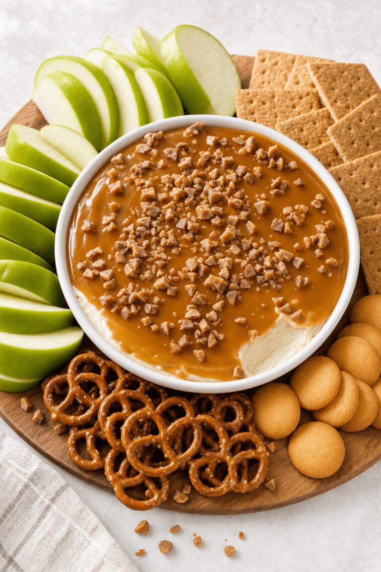 Caramel Apple Dip That Stays Thick and Scoopable