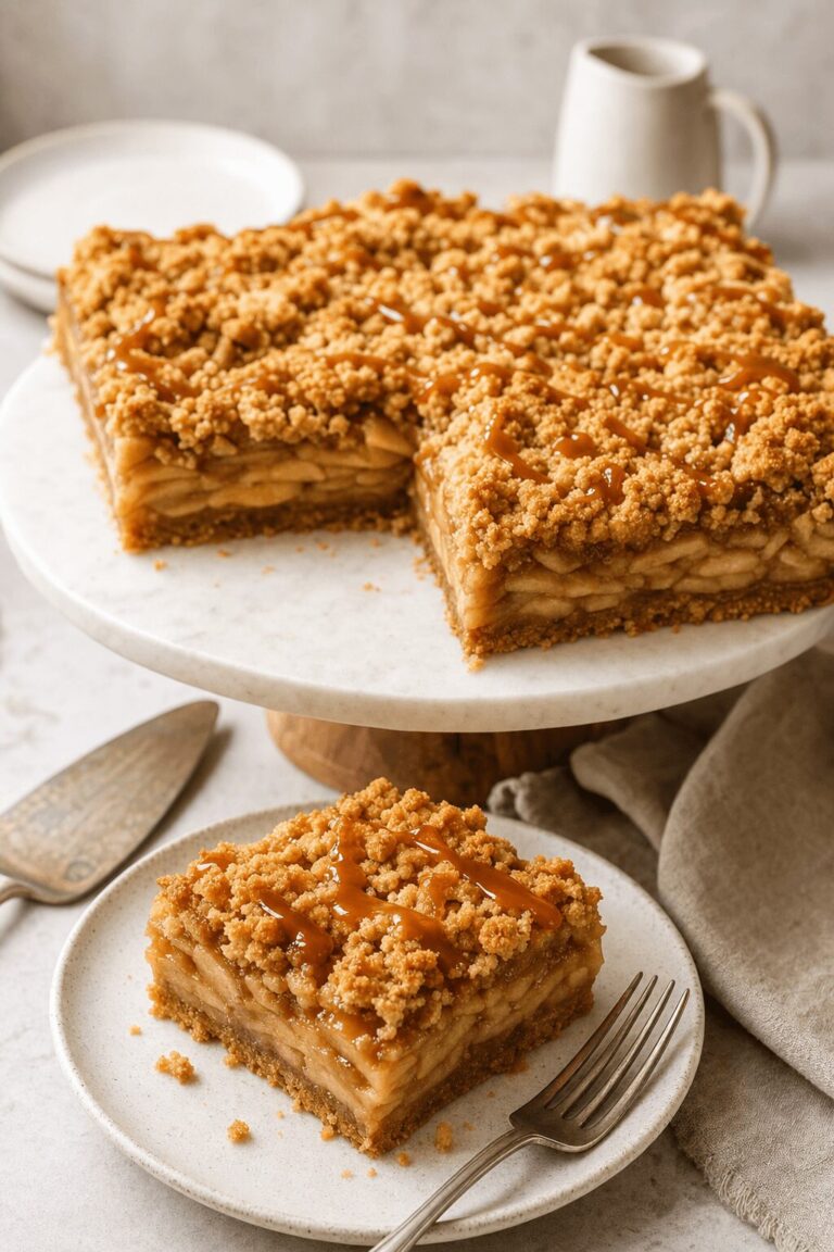 Caramel Apple Pie Bars with Brown Butter Crust