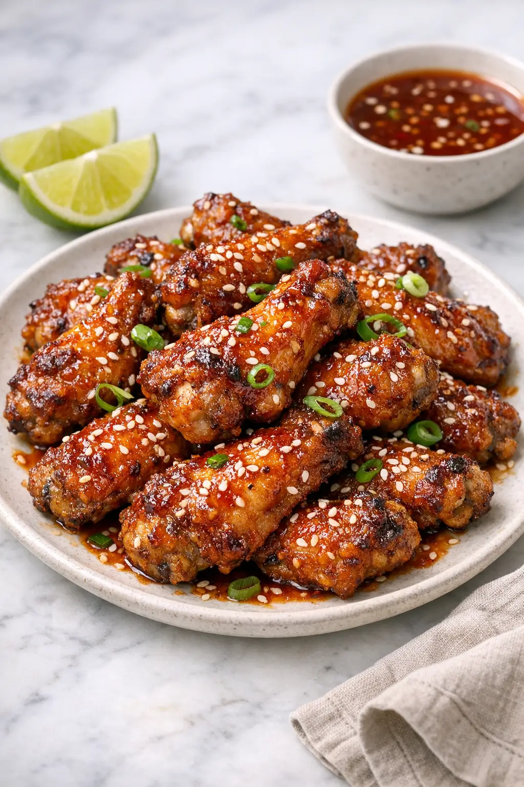 Crispy Chicken Wings with Sweet and Spicy Sauce