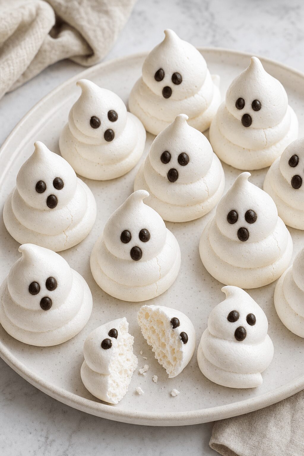 Ghost Meringue Cookies That Stay Crisp Overnight