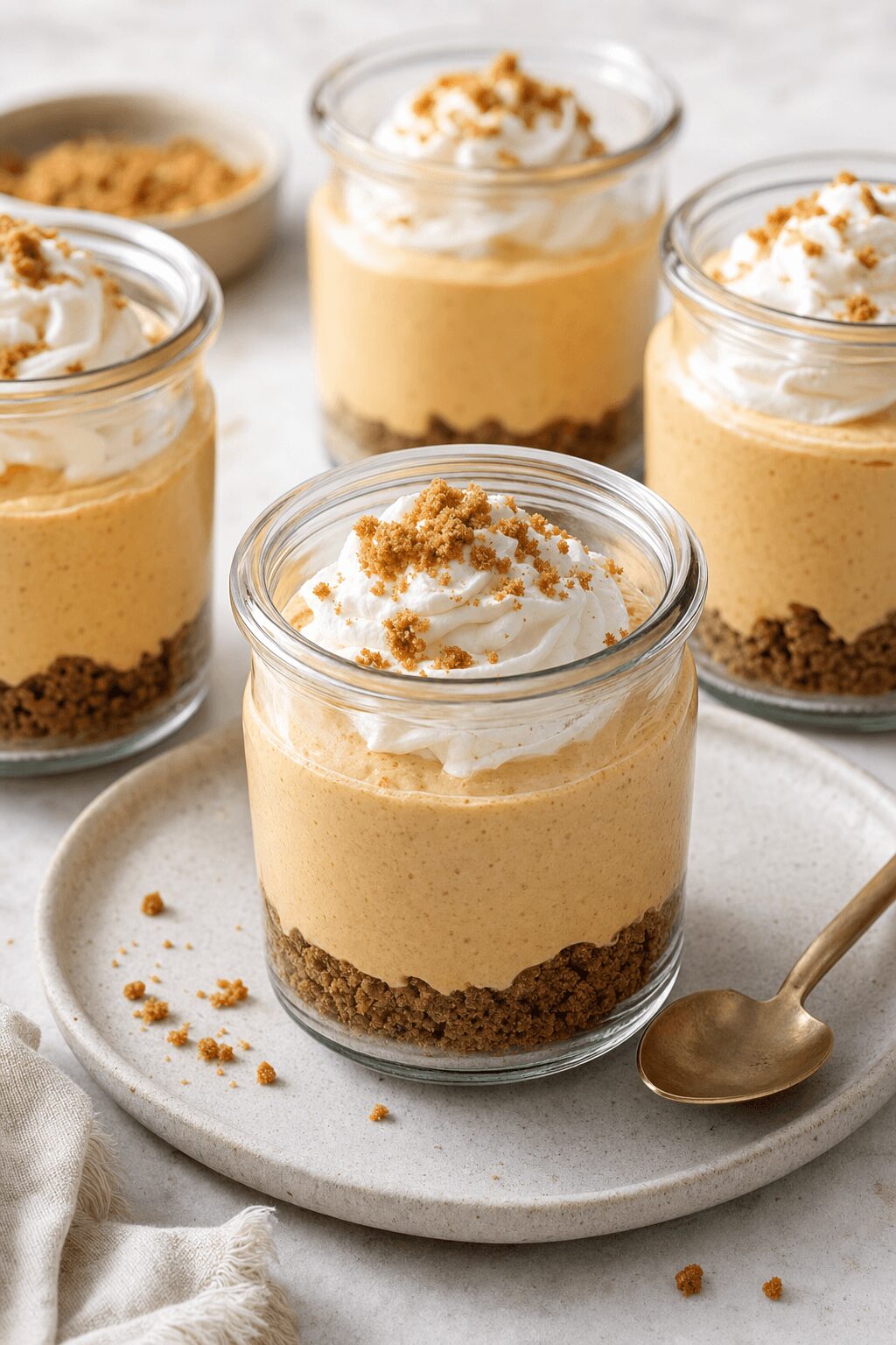 No Bake Pumpkin Cheesecake Cups That Actually Set