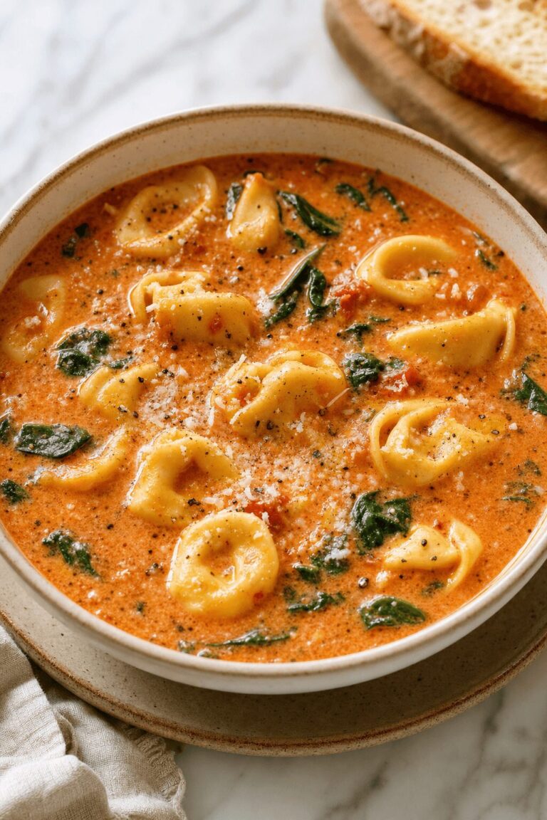 One Pot Creamy Tomato Tortellini Soup Kids Want