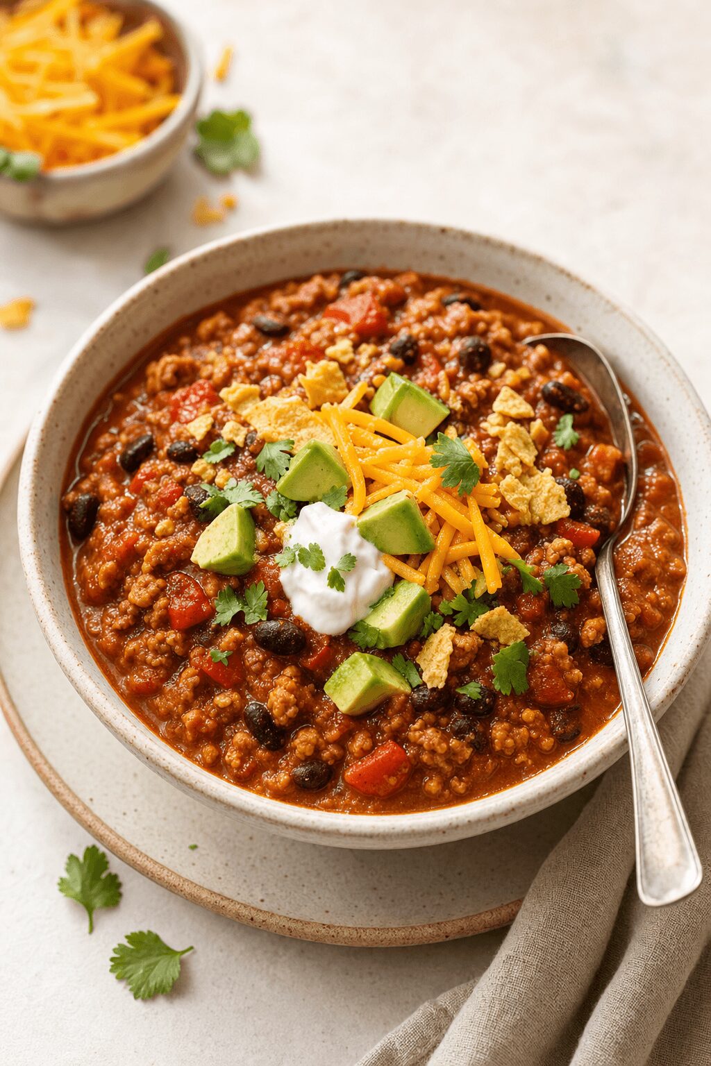 Pumpkin Chili with Turkey That Stays Thick