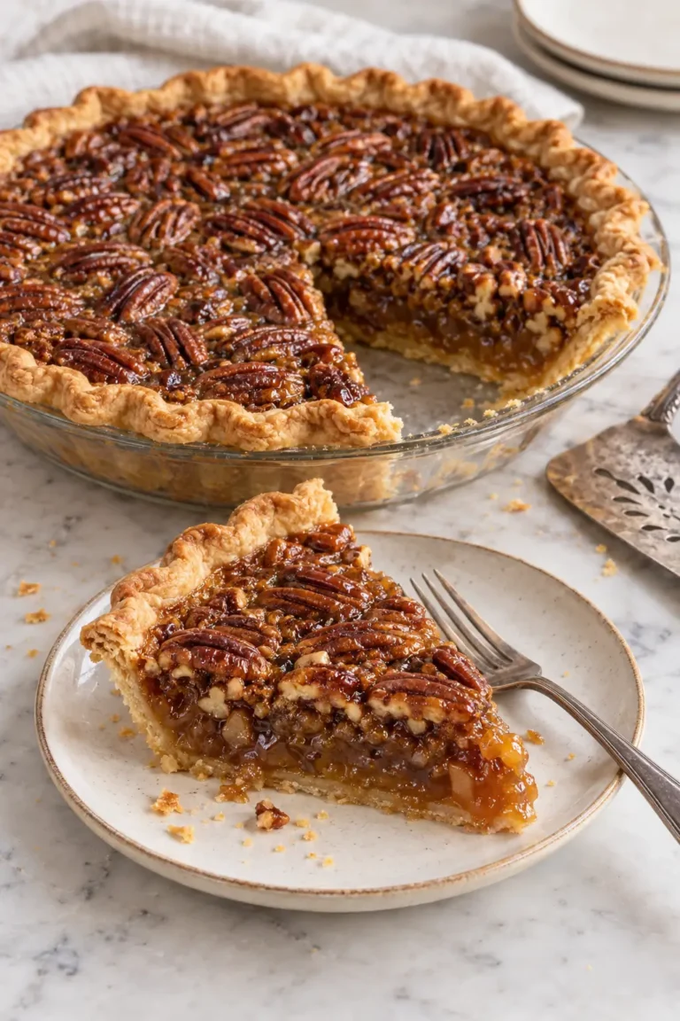 Classic Pecan Pie Without Corn Syrup That Slices Clean